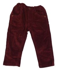 Vínové manšestráky C&A