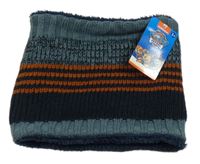 Nové - Šedomodro-oranžový melírovaný zateplený nákrčník - Tlapková Patrola Nickelodeon