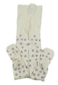 Smetanové punčocháče se srdíčky H&M