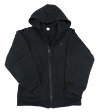 Čierna prepínaci mikina s hviezdou a kapucňou Tu