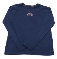 Tmavomodré tričko s nápisom George