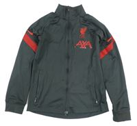 Antracitovo-červená propínací sportovní mikina - L.F.C Nike