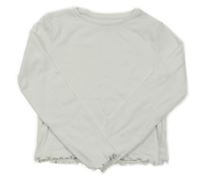 Biele rebrované crop tričko Primark