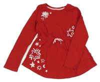 Červená tunika s flitrami