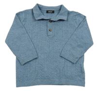 Svetlomodrý sveter s golierikom Next