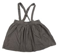 Antracitová menšestrová na traká sukňa H&M