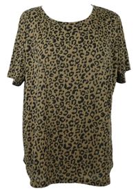 Dámské béžovo-černé vzorované tričko M&S