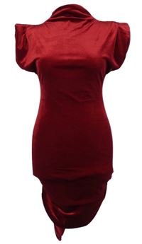 Dámské červené sametové šaty 
