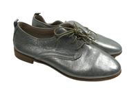 Dámské stříbrné kožené polobotky Clarks vel. 39