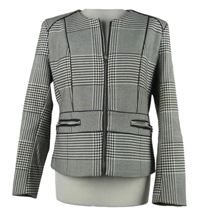 Dámský černo-bílý kostkovaný kabátek H&M
