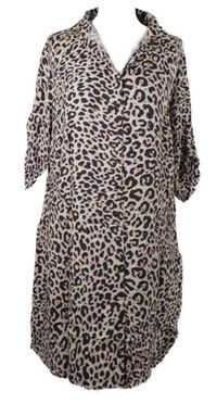 Dámská vínovo-růžovo-oranžová vzorovaná halenková tunika Suza 