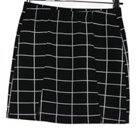 Dámska čierno-biela kockovaná sukňa Shein