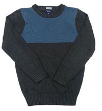 Modro-čierny sveter Y.F.K.