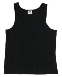Čierny rebrovaný crop top Y.F.K.
