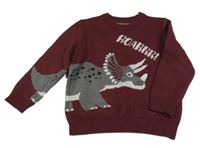 Vínový sveter s dinem Nutmeg