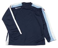 Tmavomodro-modro-biela športová mikina s logom