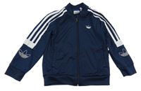 Tmavomodrá športová prepínaci mikina s logom Adidas