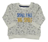 Svetlosivá mikina so zvířaty a nápisom Ergee