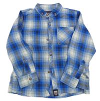 Modro-bílo-černá kostkovaná košile Next