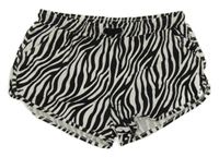 Čern-biele vzorované bavlnené kraťasy Page one young