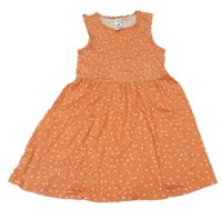 Lososové bodkovaná é bavlnené šaty C&A