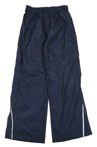 Tmavomodré šušťákové nepromokavé funkčné nohavice Crivit