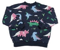 Tmavomodrá mikina s dinosaury George