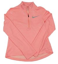 Růžová sportovní funkční mikina Nike