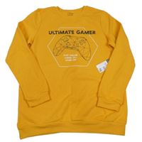 Nové - Oranžová mikina s ovladačem na playstation Primark