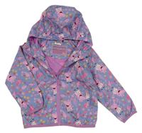 Světlemodrošedá šušťáková jarná bunda s Pepinou a kapucňou