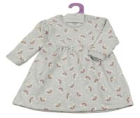 Nové - Šedé teplákové šaty s duhami Primark