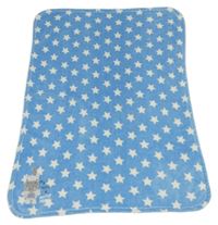 Světlemodrá chlupatá deka s hvězdami a hrochem 