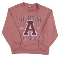 Růžová mikina s nápisem Lily & Dan