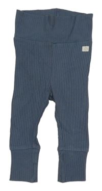 Modrošedé rebrované tepláky H&M