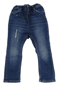 Tmavomodré rifle s vyšúchaním H&M