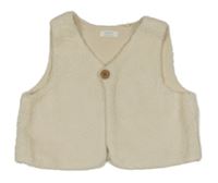 Smotanová chlpatá podšitá vesta Next