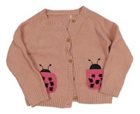 Ružový prepínaci sveter s lienkami George