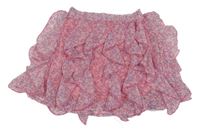 Ružová ľahká kvetovaná sukňa Dopodopo