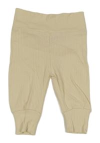 Svetlobéžové rebrované tepláky H&M