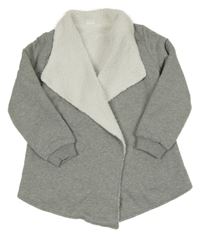 Šedý teplákový zateplený cardigan F&F