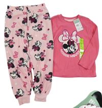 Nové - Růžové fleecové pyžamo s Minnie Disney