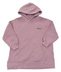 Růžová mikina s nápisem a kapucí Zara
