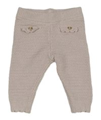Pudrové pletené strukturované kamaše so srdiečkami River Island