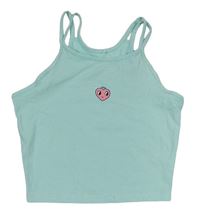 Svetlomodrý crop top s jahůdkou George
