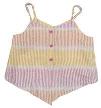 Barevná pruhovaná krepová crop halenka Primark