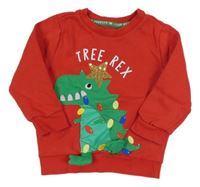 Červená mikina s dinosaurom F&F