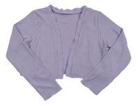 Levandulové svetrové rebrované bolerko