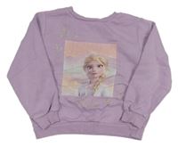 Lila oversize mikina s Frozen H&M