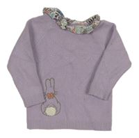 Levandulový svetr Peter Rabbit s volánikmi M&S