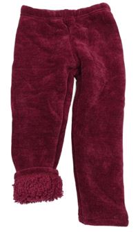 Červené žinylkové zateplené kalhoty Topolino